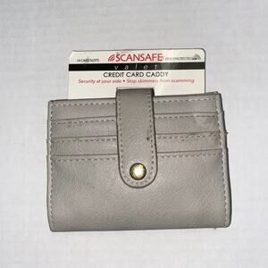 New ScanSafe RFID Credit Card Caddy Gray 14 Slots New Great Gift